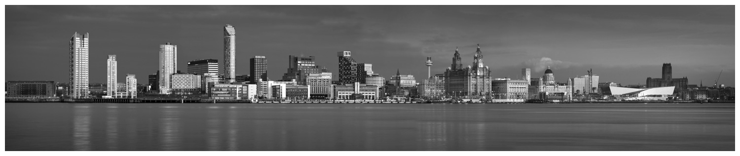 Liverpool Skyline, Print 09 in Black and White