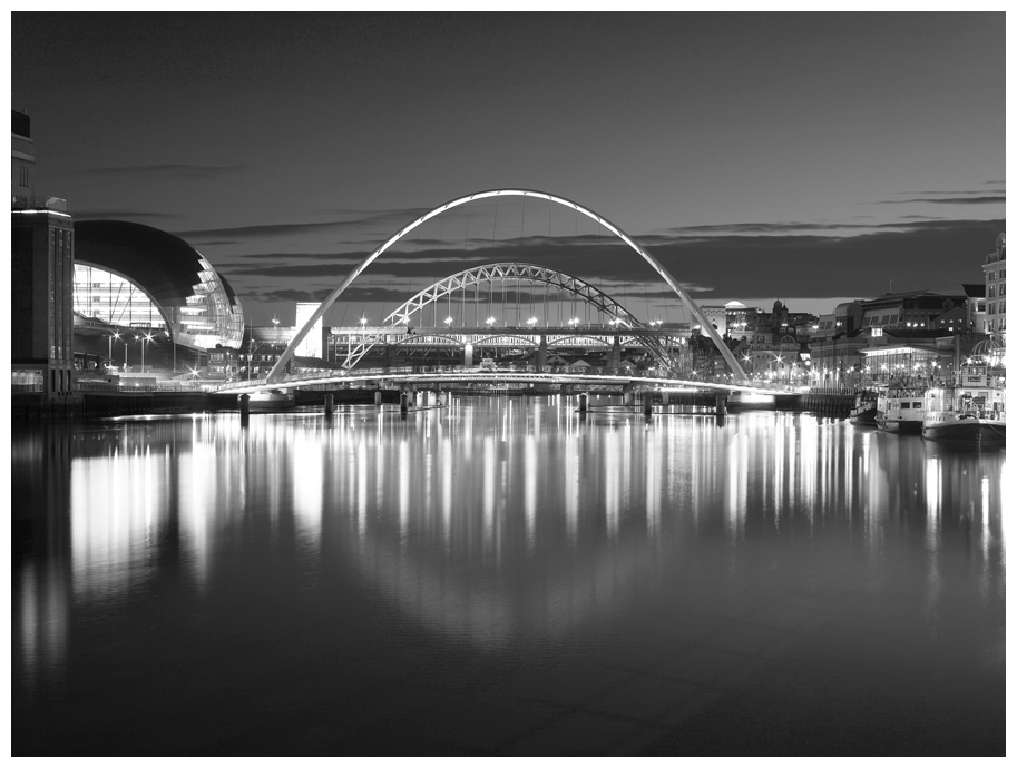 Bridges over the River Tyne, Print 14 in Black and White