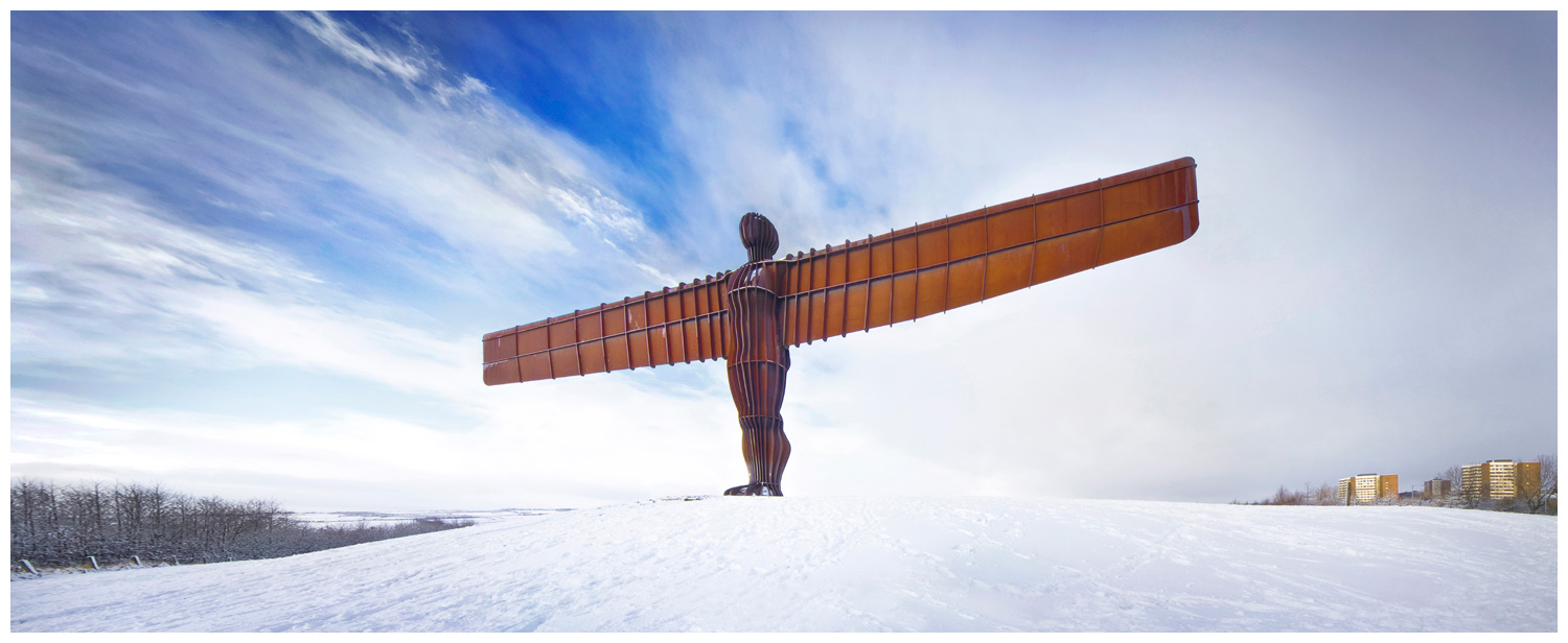 Angel of the North in Snow