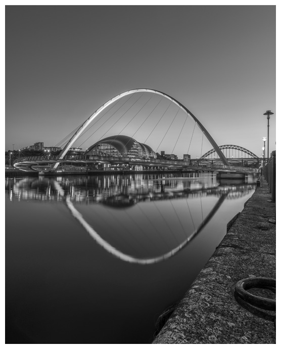 Gateshead Millennium Bridge, Print 67 in Black and White