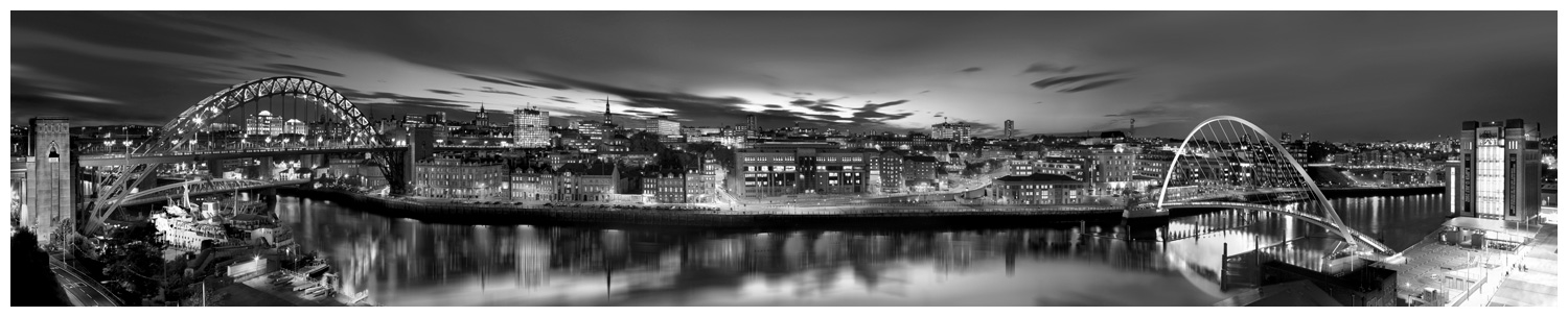 Newcastle Skyline, Print 01 in Black and White