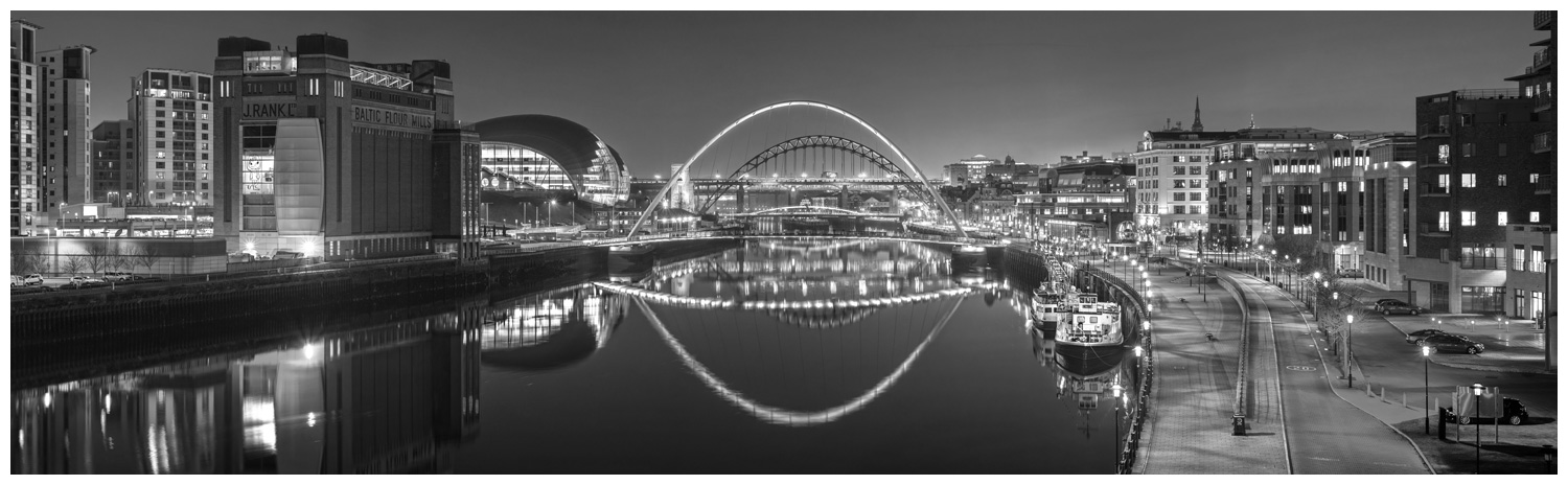 Newcastle and Gateshead Quaysides, Print 48 in Black and White