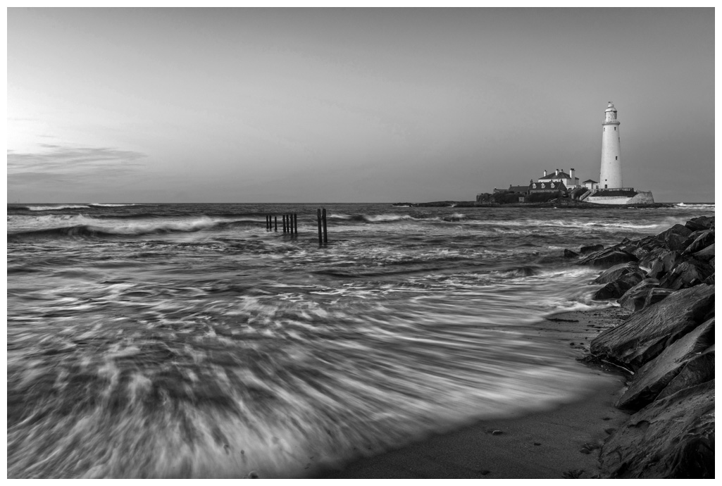 St Marys Lighthouse, Print 56 in Black and White
