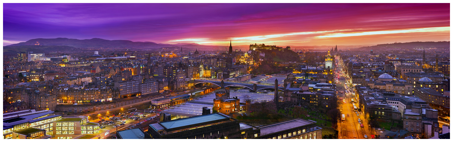 Edinburgh Skyline, Print 10 in Colour