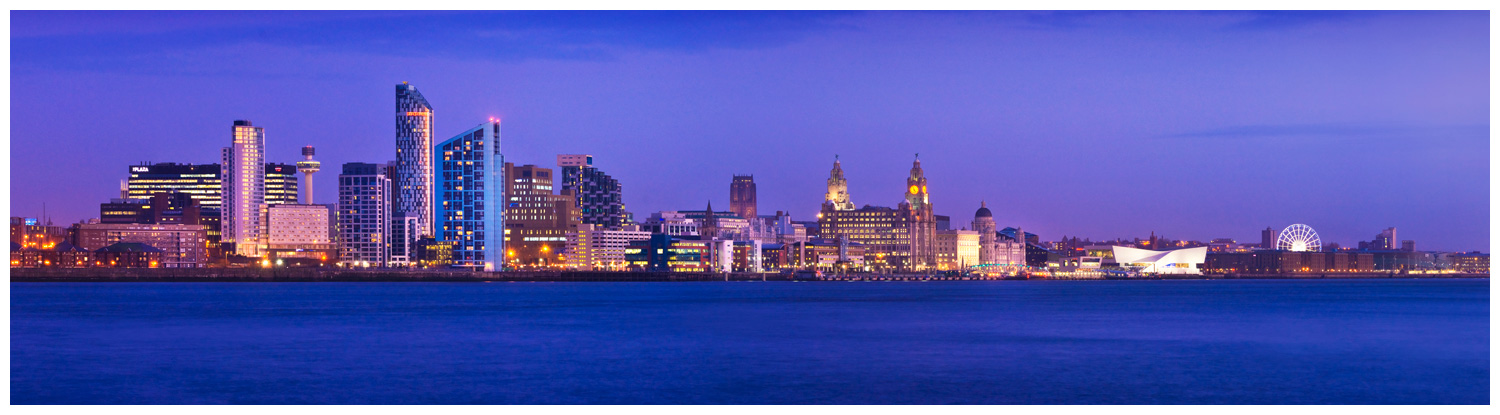 Liverpool Skyline at dusk, Print 38 in Colour