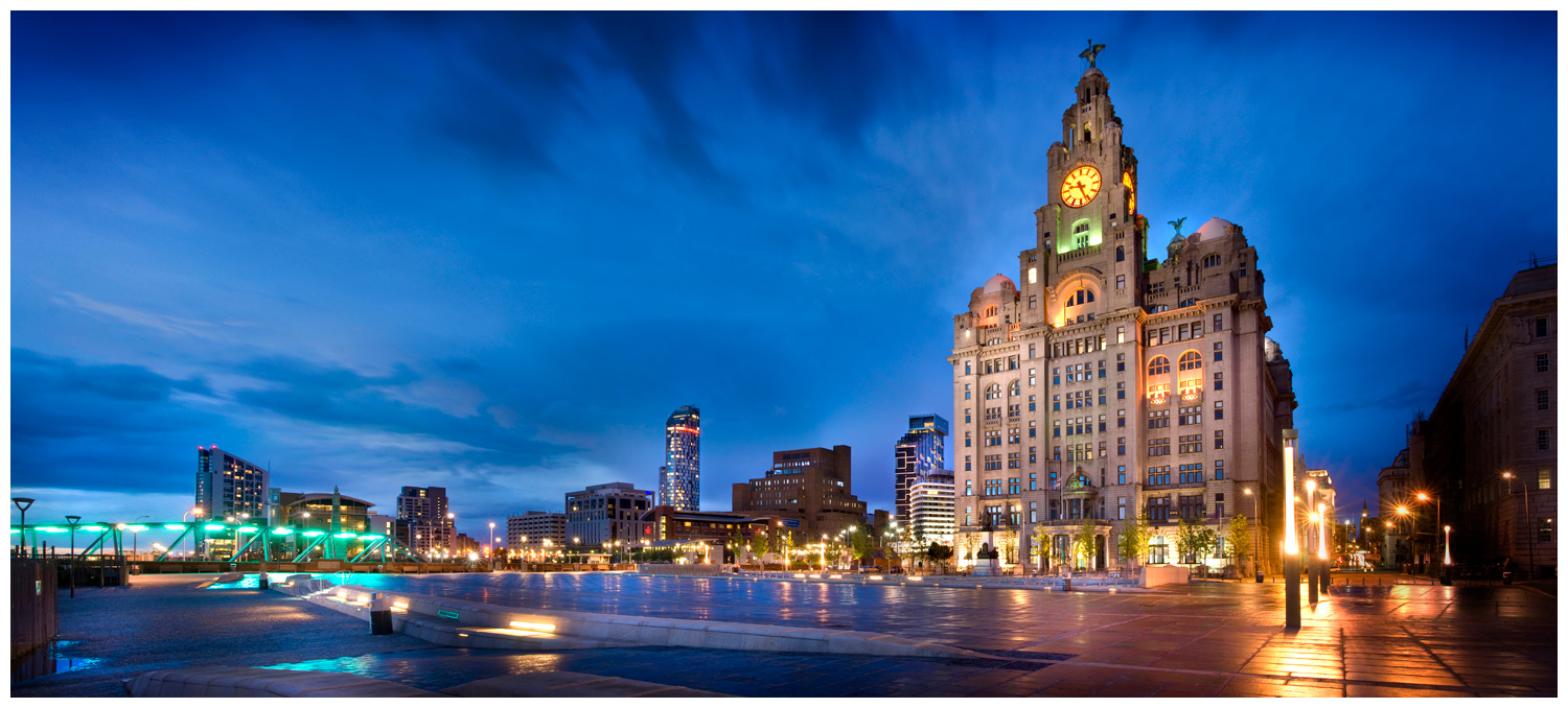 Liverpool Waterfront at dusk, Print 28 in Colour